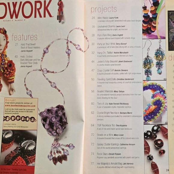 Beadwork Magazine October November 2005 Bring On The Bracelets - Picture 2 of 16